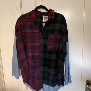 Free People Plaid Top
